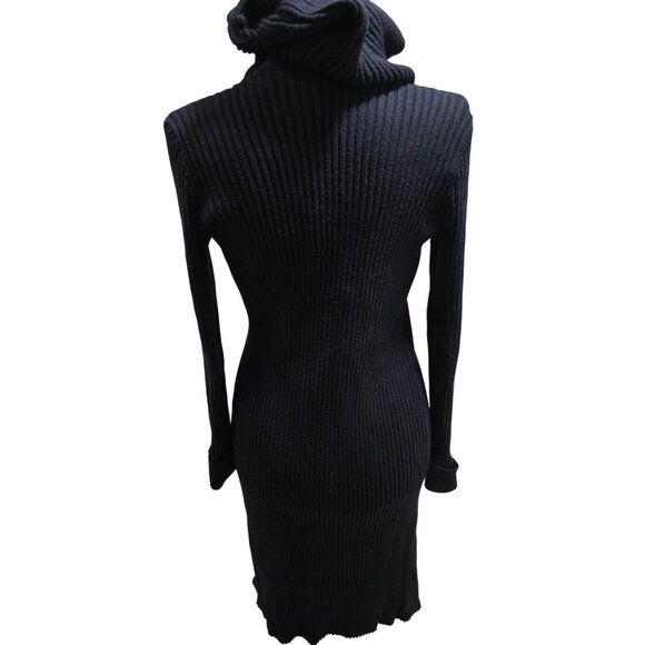 Ribbed Longline Open Cardigan Sweater With Pockets For Women Black - Picture 10 of 12